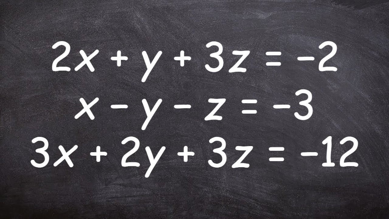Featured image for “Solve a System of Equations With Three Variables”
